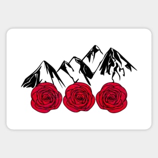 Roses and Mountains Magnet